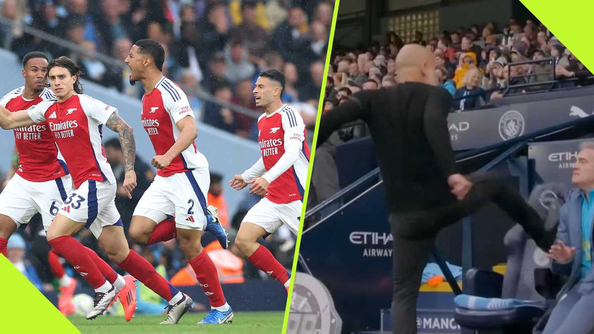 Unseen Moment Pep Guardiola Kicks and Breaks Chair After Contentious Arsenal Goal