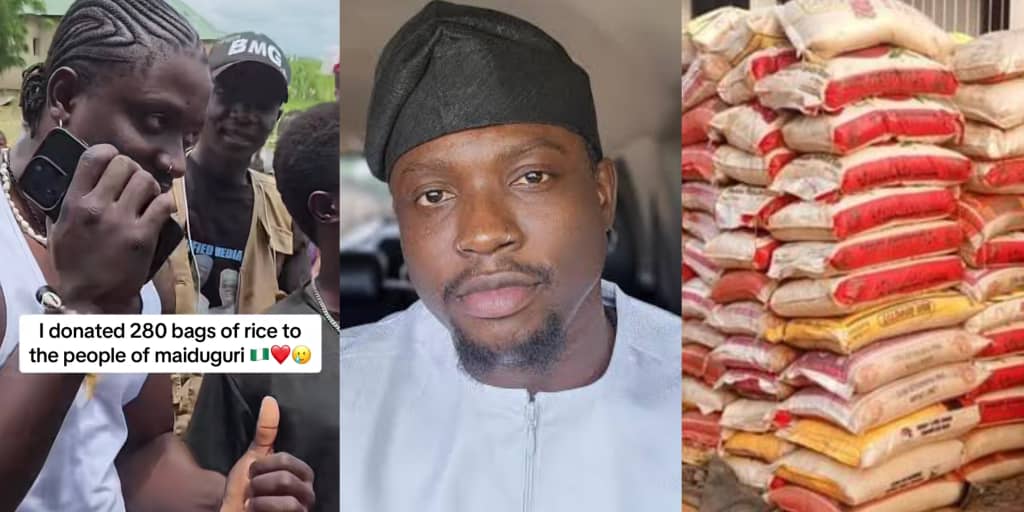 VeryDarkMan allegedly donates 250 bags of rice to flood victims in Maiduguri