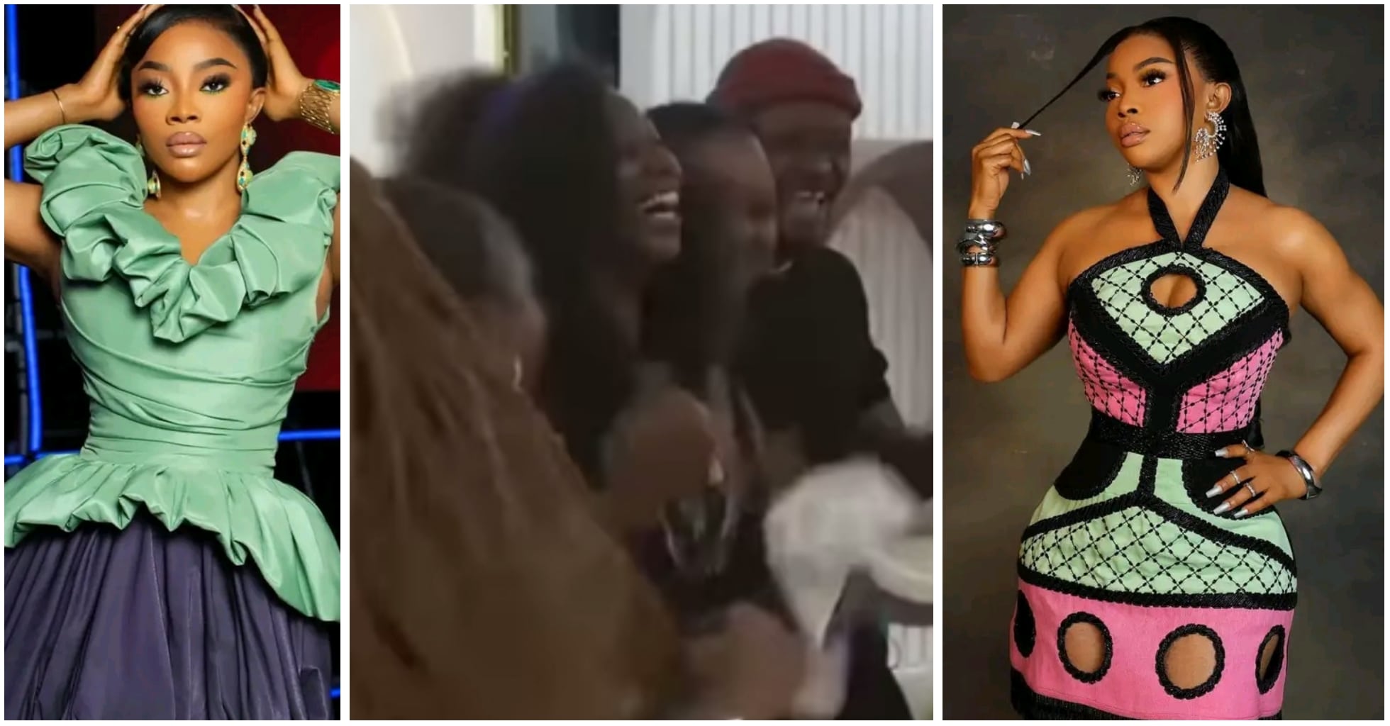 Watch housemates reaction to Toke Makinwa's surprise entrance