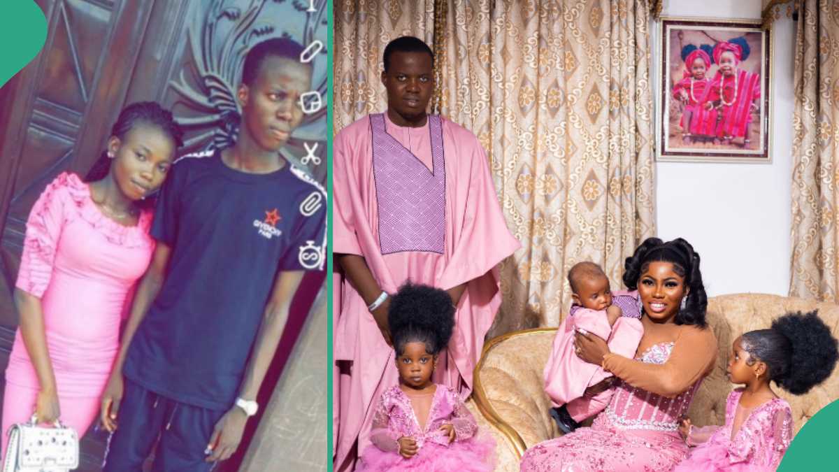 "Patience And Endurance": Lady Shares Throwback Photo of When She Started With Her Hubby 8 Years Ago