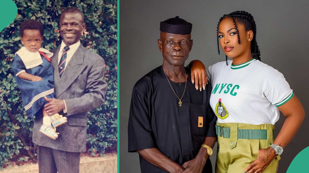 Lady Who is Undergoing Her NYSC Shares Heartwarming Throwback Photo Take With Her Father Years Ago