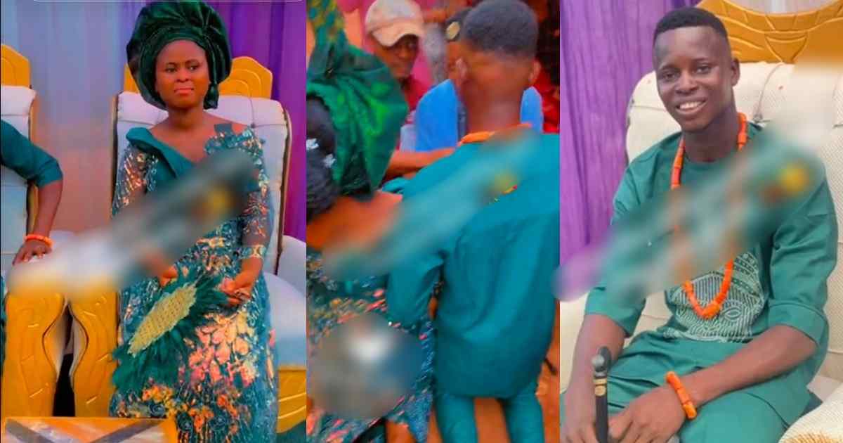 "So how old is the wife" – Reactions as Nigerian man marries at 20-year-old (VIDEO)