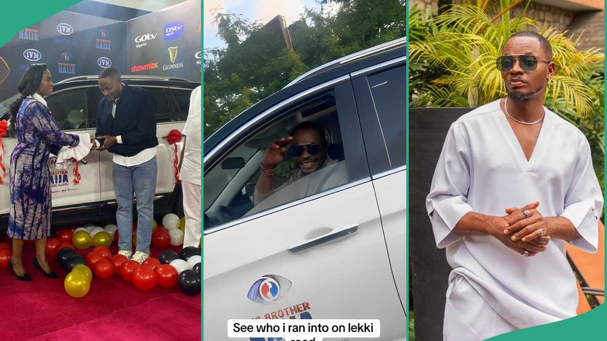 Lady Sees BBNaija Winner Kellyrae Driving His New Car in Lekki, Spots Another Woman With Him