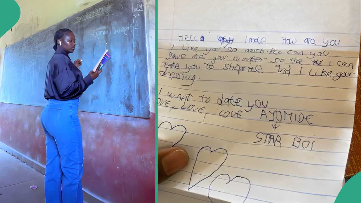 "I Can Take You to Shoprite": Lady Doing Teaching Practice Displays Love Letter Student Wrote to Her