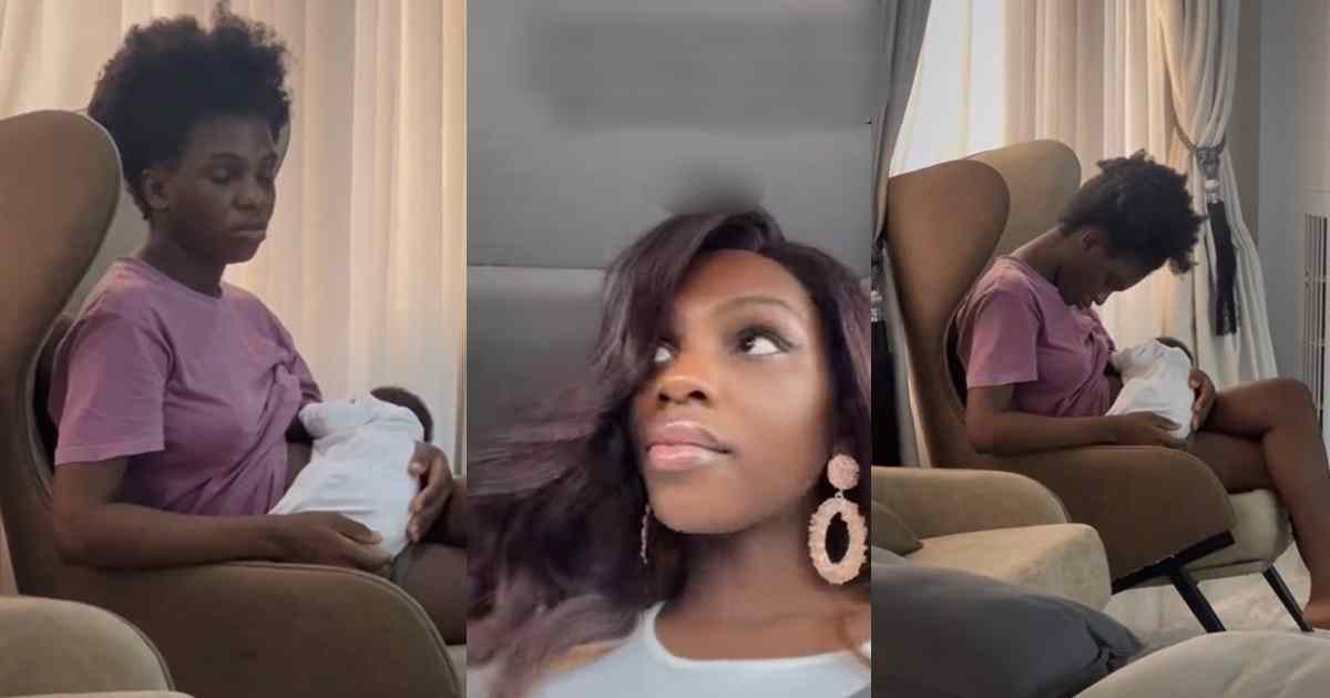 "every video I make of them is always so cute" – Nigerian lady discovers the hilarious videos her husband secretly recorded of her and their baby (WATCH)