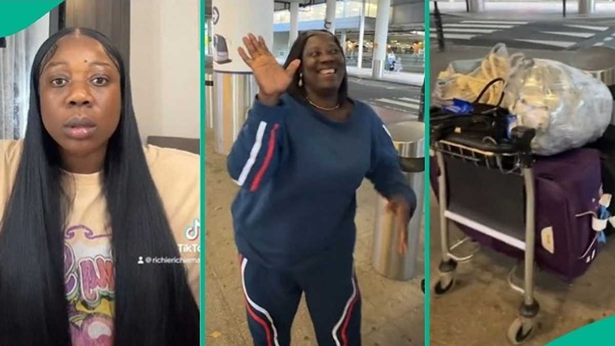 Nigerian Woman Living in UK Overjoyed as Her Mother Lands at Airport, Video Shows Lovely Reunion