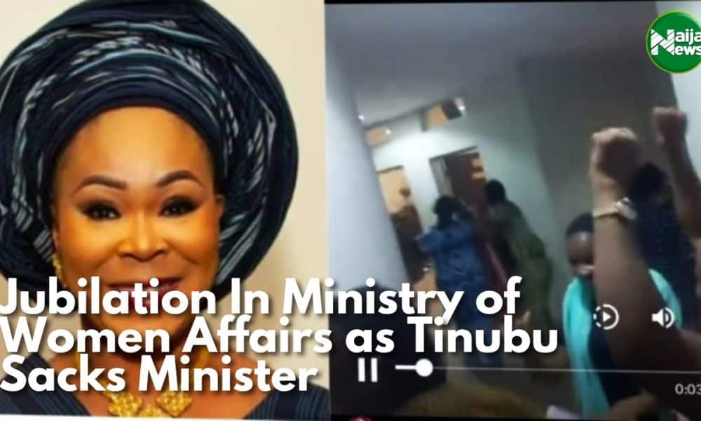 Jubilation As Tinubu Sacks Women Affairs Minister