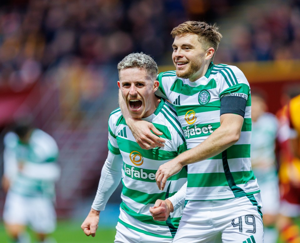 He scored his first goal for the Hoops on his first start at the weekend