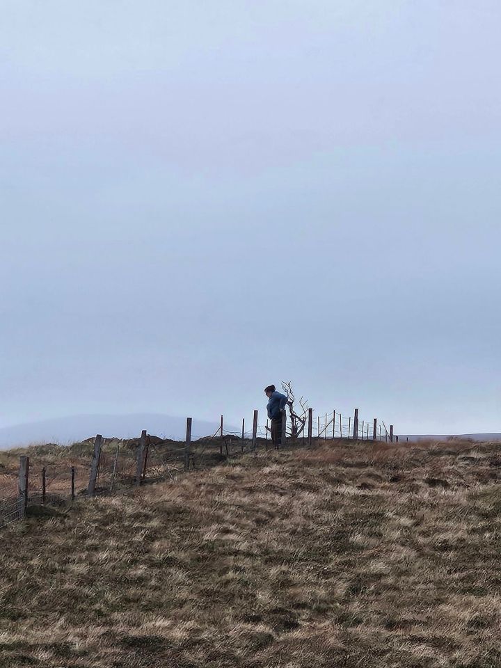 They were later seen pulling up their trousers from the road side