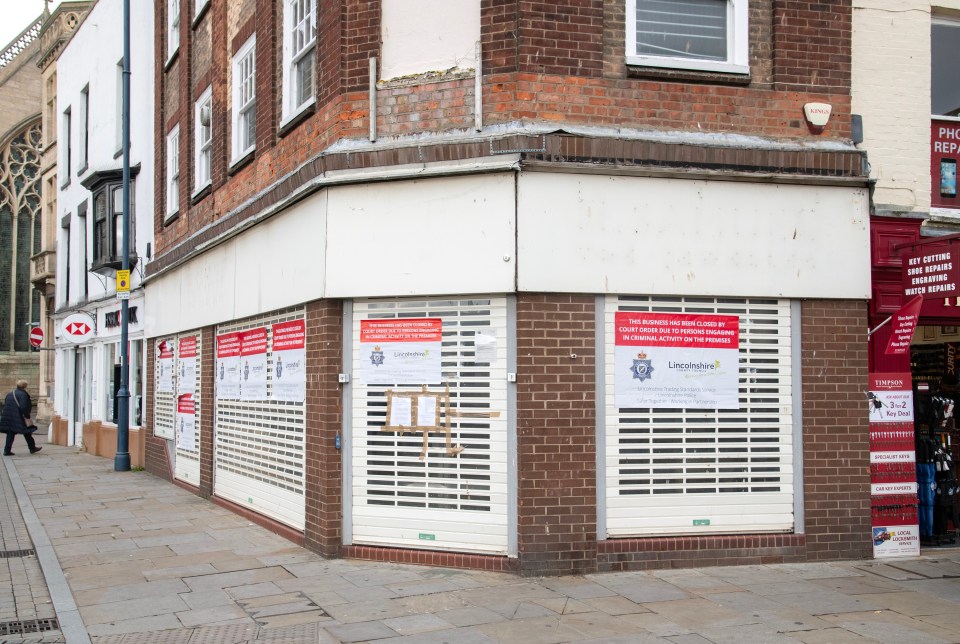 A jewellery store in the town centre which was closed down by a Court order