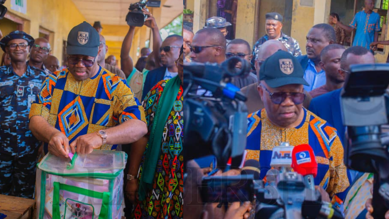 Akpabio Casts Vote In A'Ibom LG Polls, Assures NASS'll Amend Constitution For Full Autonomy