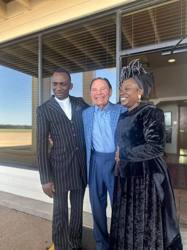 Excited Enenche, Wife Meet Popular American Televangelist Kenneth Copeland In US