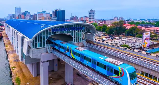 Fire Engulfs Lagos Blue Line Track