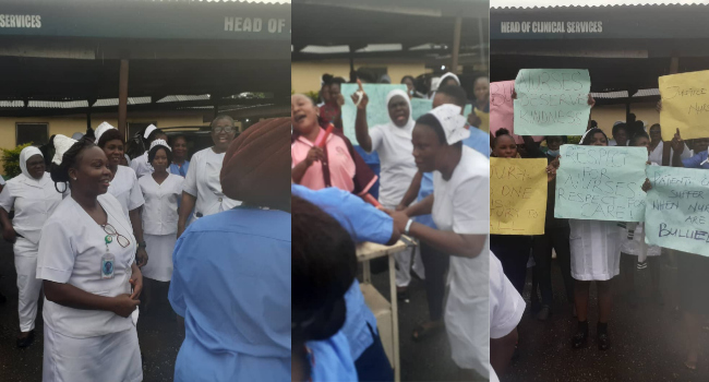 Ogun Nurses Protest, Call For Action After Doctor Allegedly Assaults Student Nurse