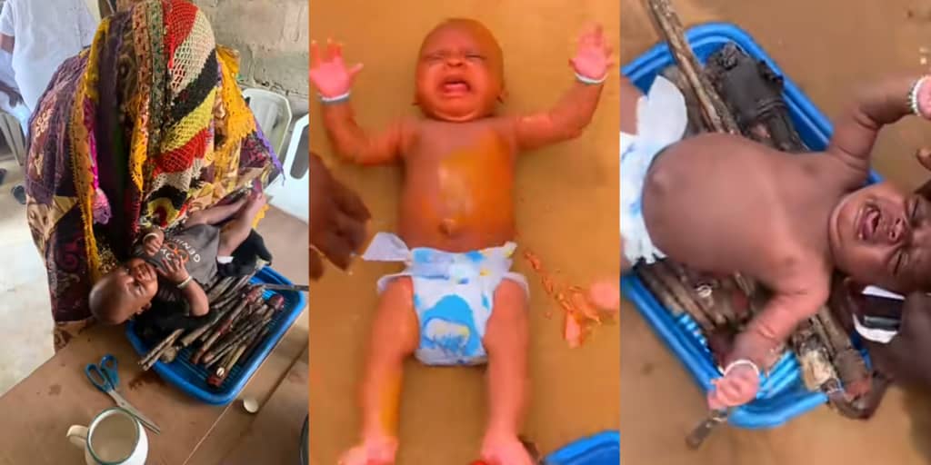 Outrage as video captures baby’s dedication ritual to the gods