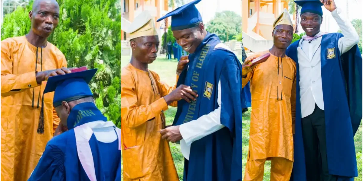 Student shares touching moment with father during university graduation