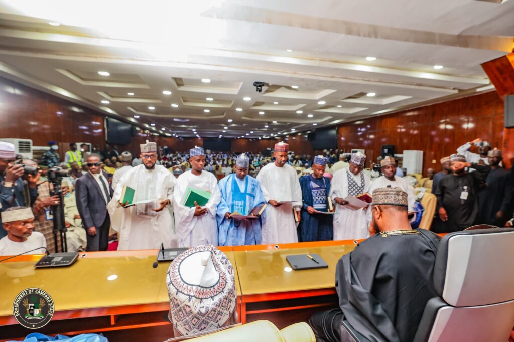 14 Newly Elected Zamfara LG Chairmen Sworn In As Gov Lawal Tasks Them On Even Dev't