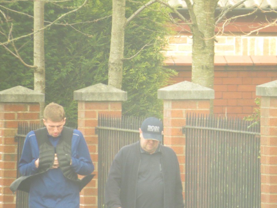 Colin Wright, left, pictured in St Helens in March 2020 with crime boss Terence Earle