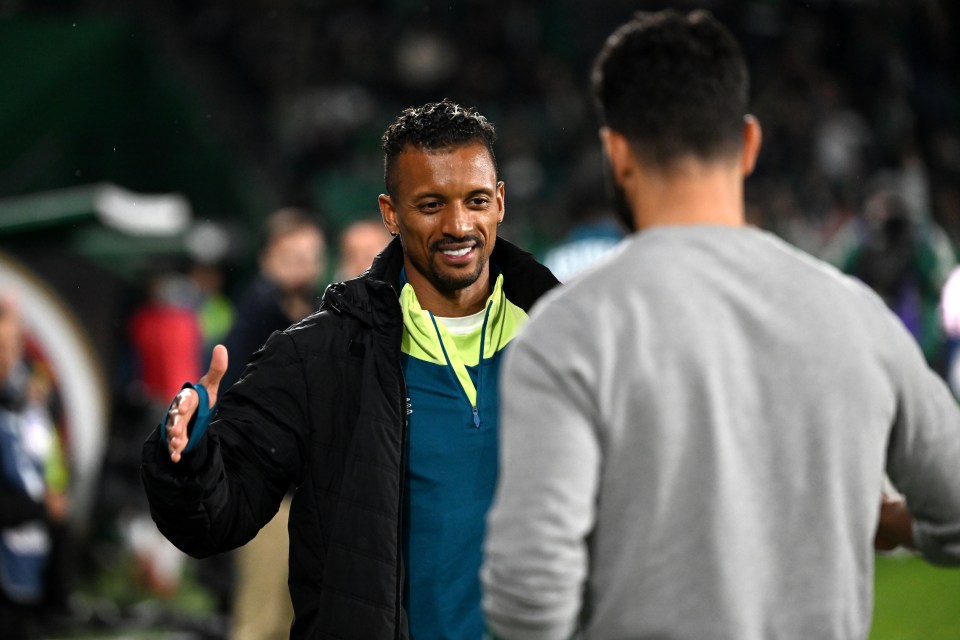 Ex-Sporting and Man Utd winger Nani embraced Amorim ahead of the game