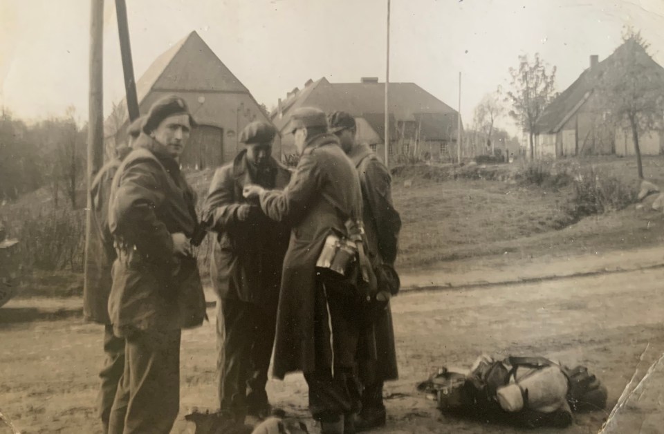 Brit Tom Moore, one of the six commandos, in Germany in 1945