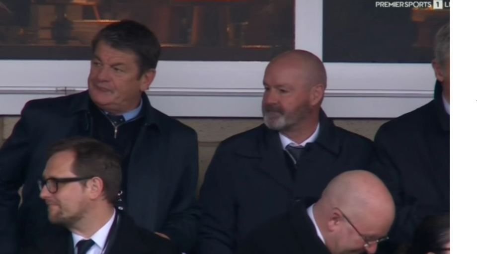 Steve Clarke and assistant John Carver attended both cup semi-finals this weekend