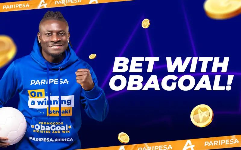 Bet With Obafemi Martins! Get A Huge Welcome Bonus Of 180,000 NGN On PariPesa!