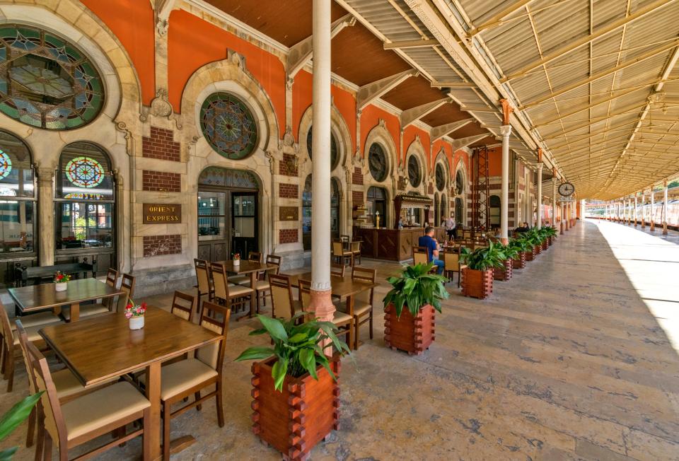 Art galleries and themed museums will also open at Sirkeci Railway Station (pictured)