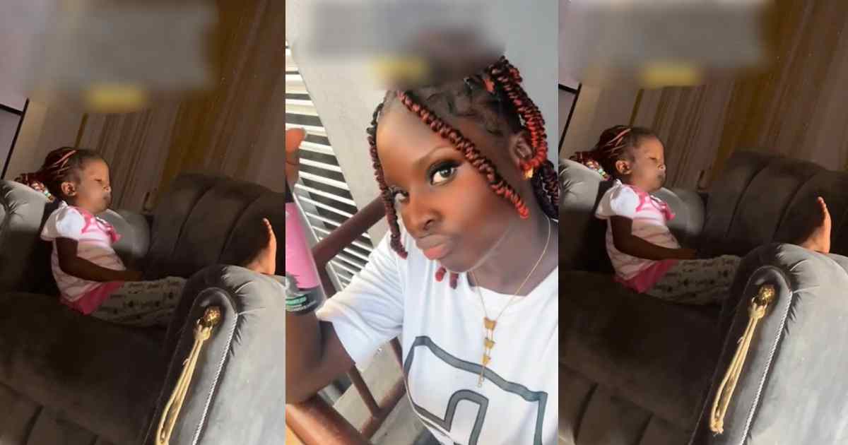 "Most of us have been there" – Little girl ponders life after getting d!sciplined by her mother for wasting powder (WATCH)