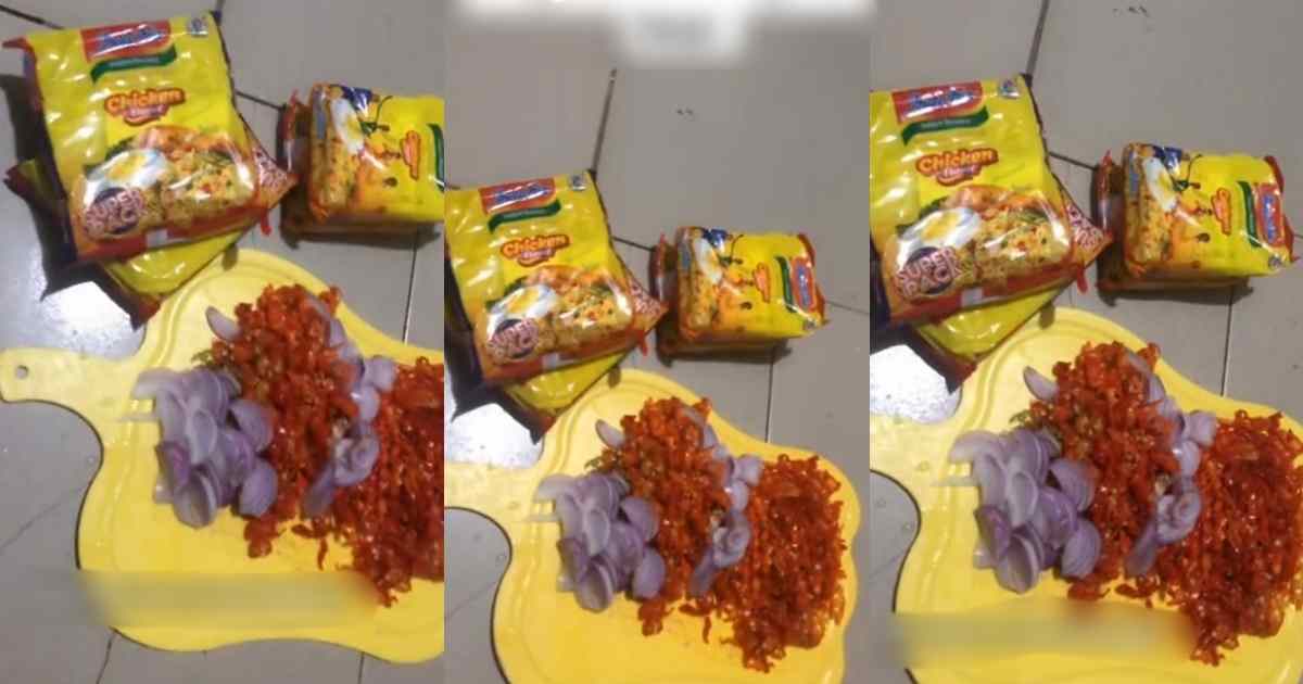 "My cousin are the perfect fit for Yoruba boys" – Nigerian lady sh0cked by cousins excessive pepper mix in noodle dish (WATCH)