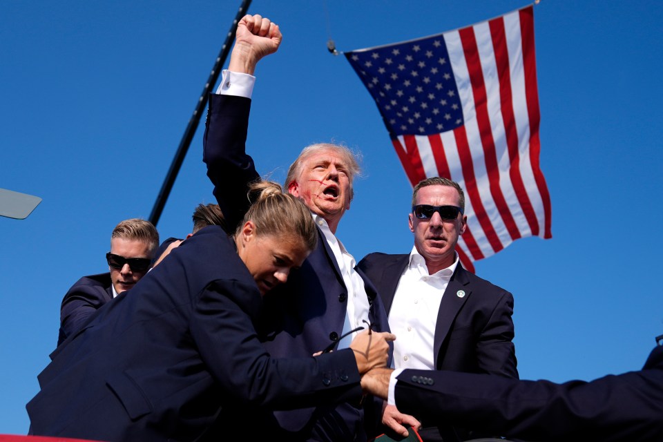 His defiance seconds after his attempted assassination defined his campaign