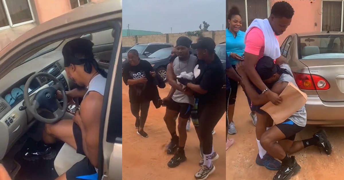 Adorable moment Gym members surprise their instructor with a brand new car sparks reactions (WATCH)