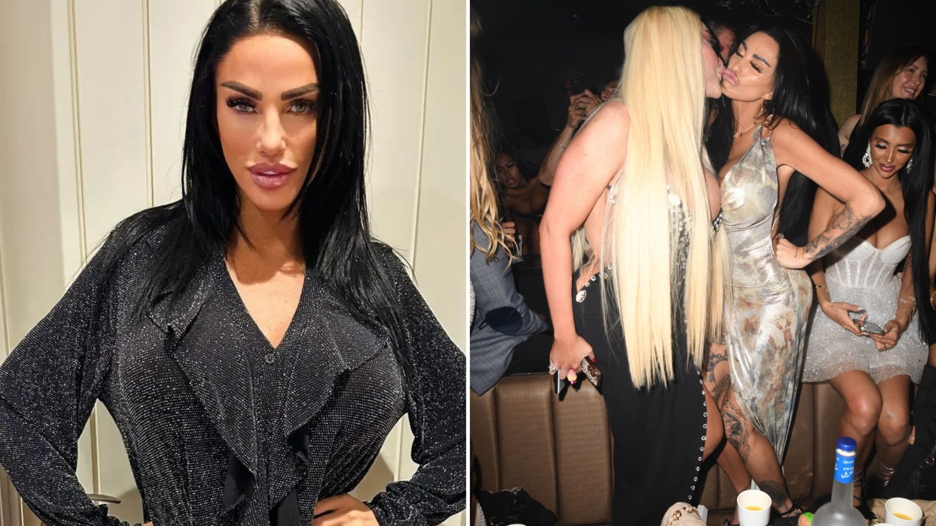 Katie Price puts on very glam display for family sushi night after snogging Big Brother star