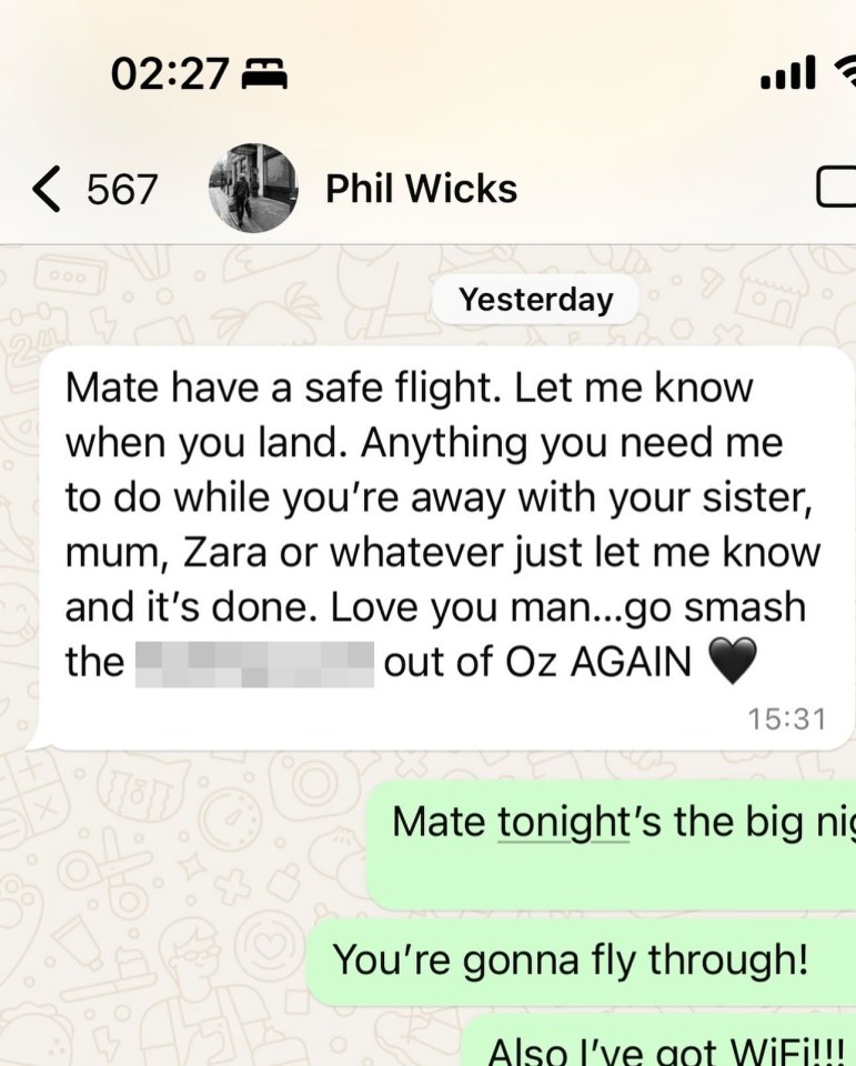 The Made in Chelsea alumni uploaded a screengrab of the sweet chat to Instagram