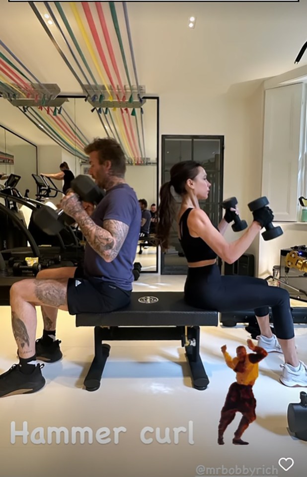 The Spice Girls singer often trains with husband David