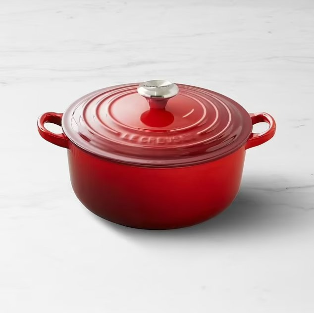 Le Creuset's classic red casserole dish - which goes for at least £209