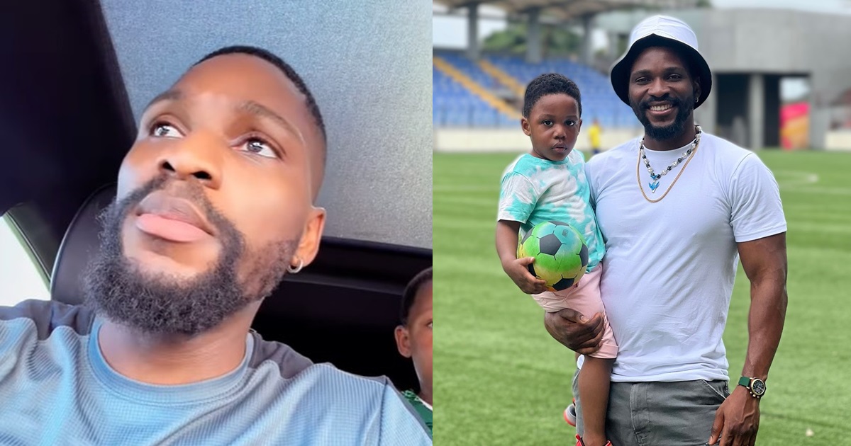 "Ara adugbo, Project Mbappe won retire" – Actor Tobi Bakre says as his son refuses to play football (WATCH)