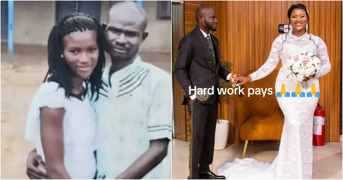 Couple shares throwback photo from days of 'humble beginning'