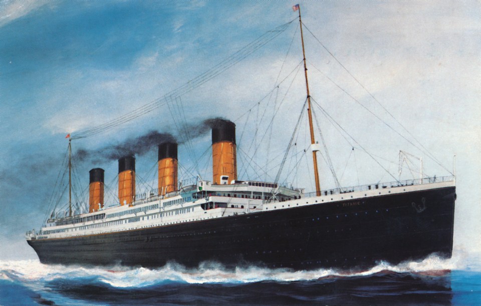 The RMS Titanic was thought to be unsinkable but struck an iceberg on her maiden voyage on 14 April 1912