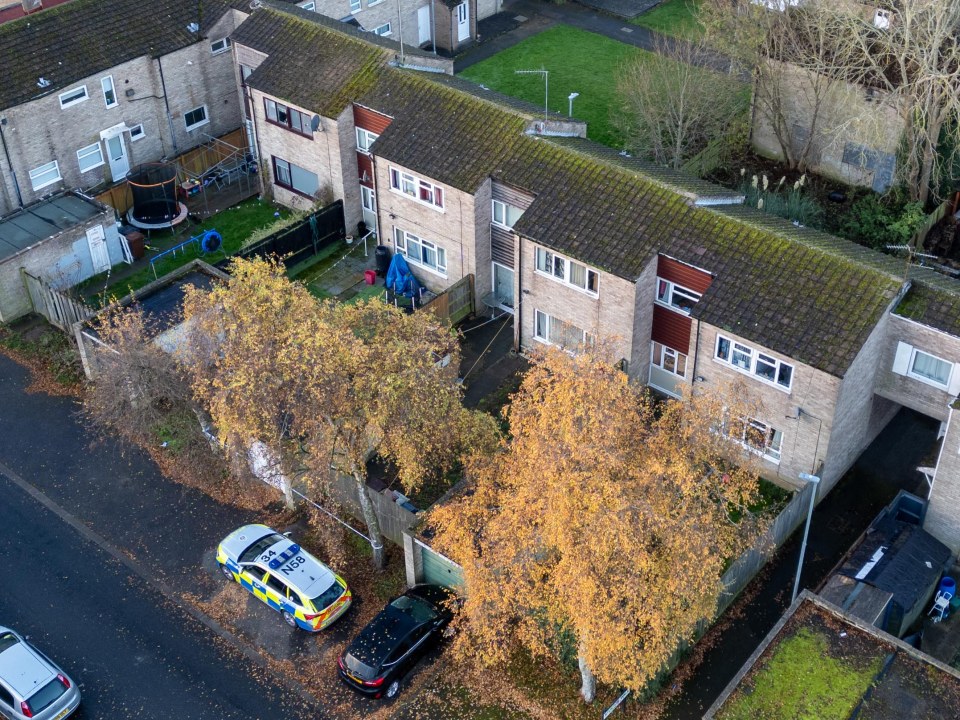 A bird's eye view of the victim's home