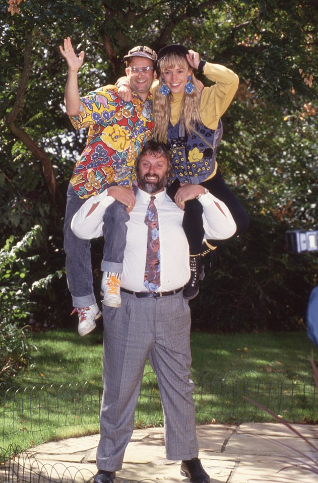 Michaela and Timmy were hugely popular on the show - seen here with the late Geoff Capes