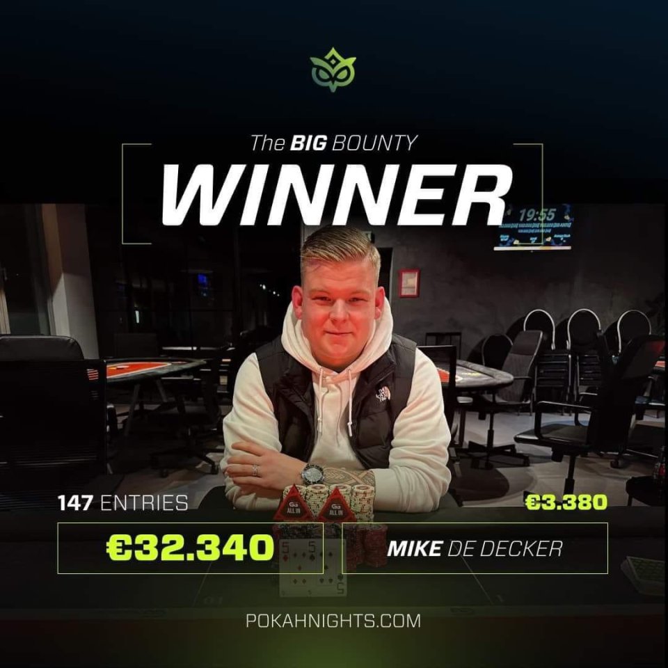 He recovered by winning over £20k in a poker tournament