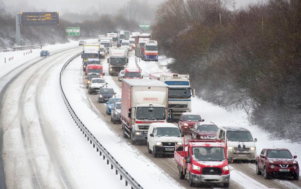 Weather experts have warned of driving in snowy conditions