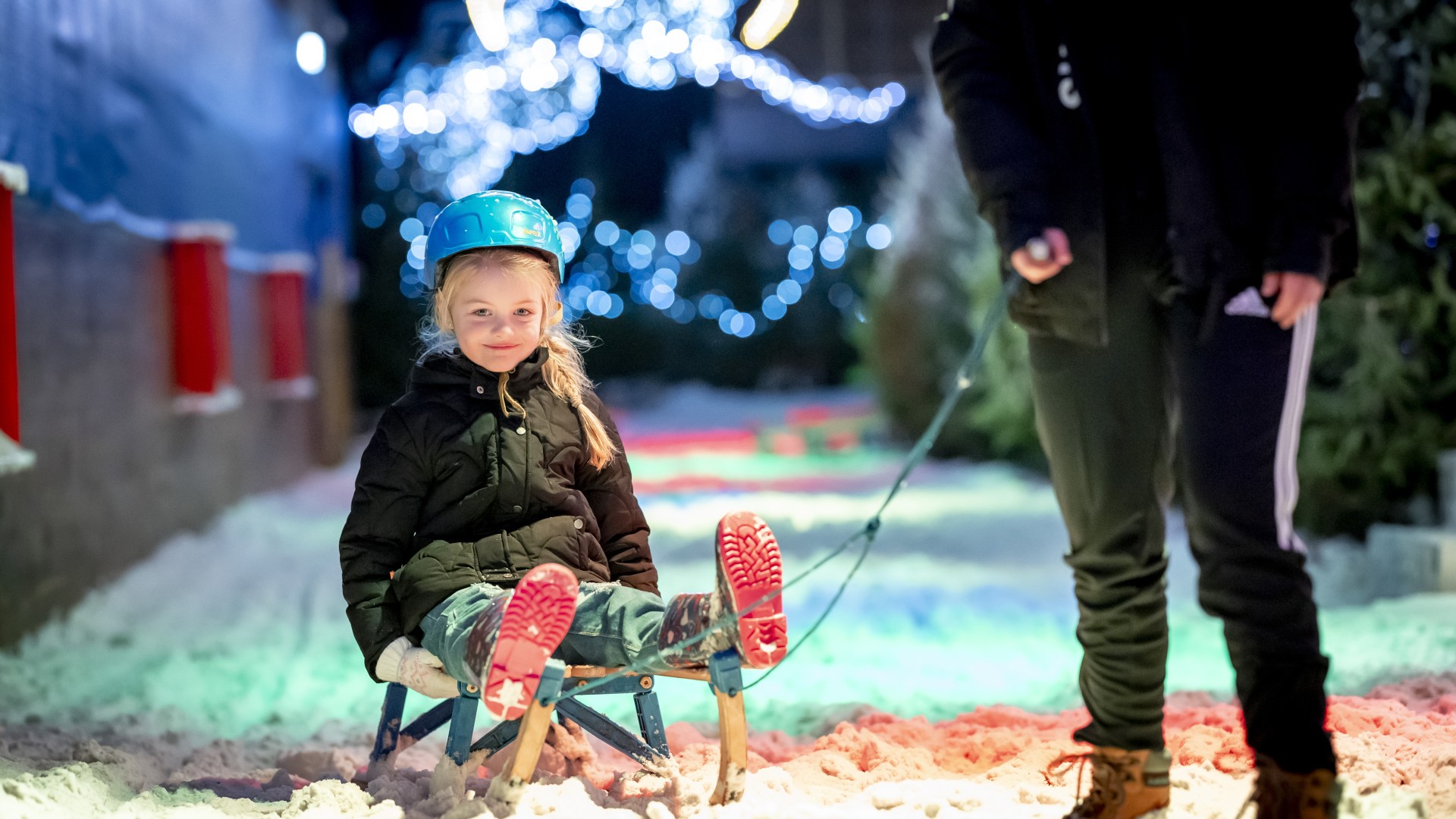 England's only Christmas Winter Wonderland that guarantees real snow - with festive shows, Santa's Grotto & sledging