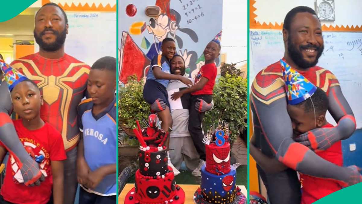 Father Wears Spiderman Costume for Son’s 8th Birthday in School, Prays for Him in Cute Video