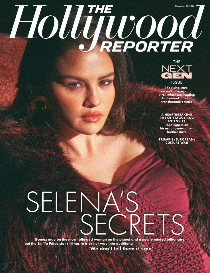 Selena on the cover of The Hollywood Reporter