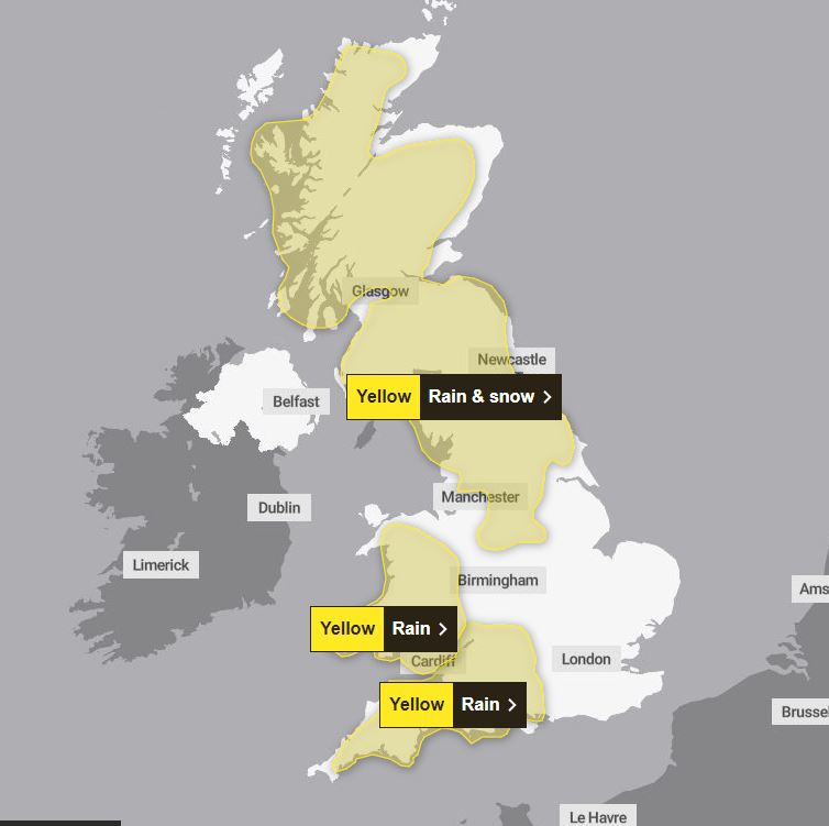 Warnings continue into Sunday