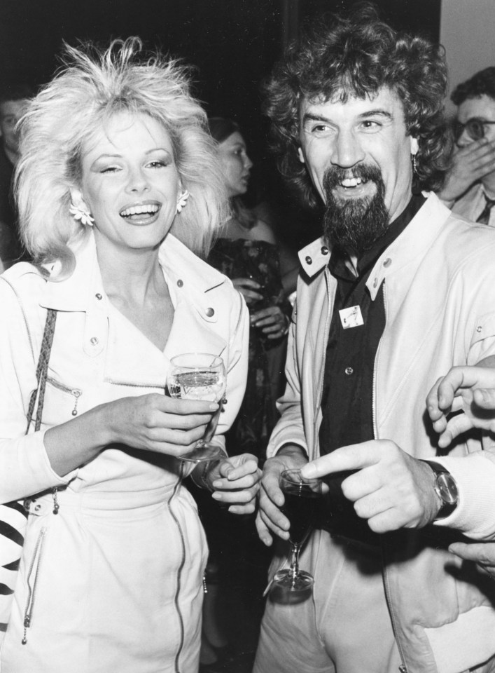 The showbiz pair attend an afterparty in 1982 for film Brimstone and Treacle