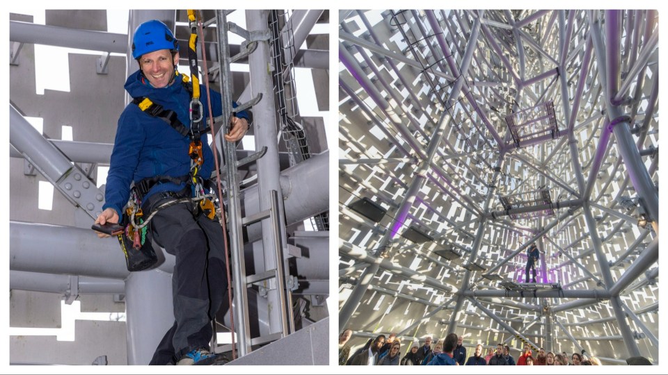 Jono Buckland helped create the new climbing experience inside Baron - the tallest Kelpie.