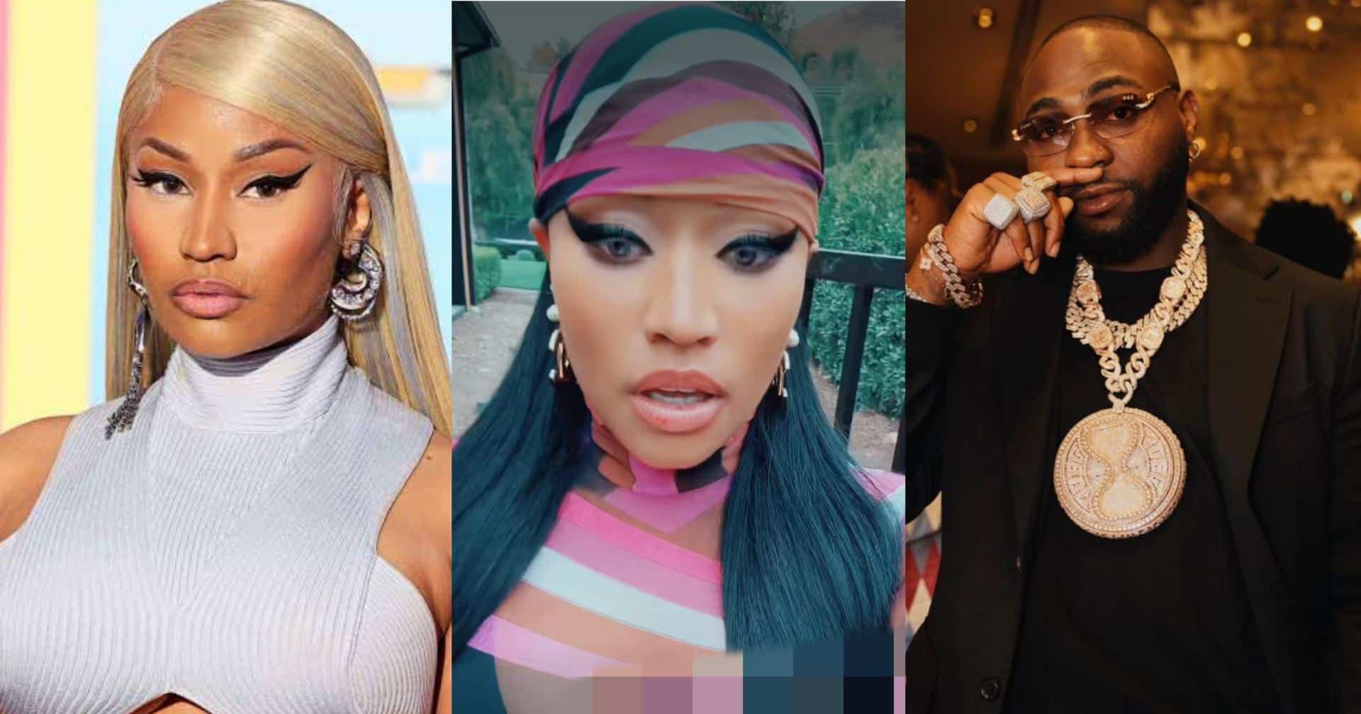 Reactions trail video of Nicki Minaj speaking pidgin to Davido