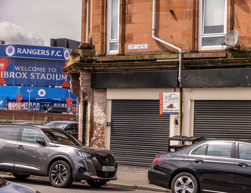 The vacant property is just around the corner from Ibrox